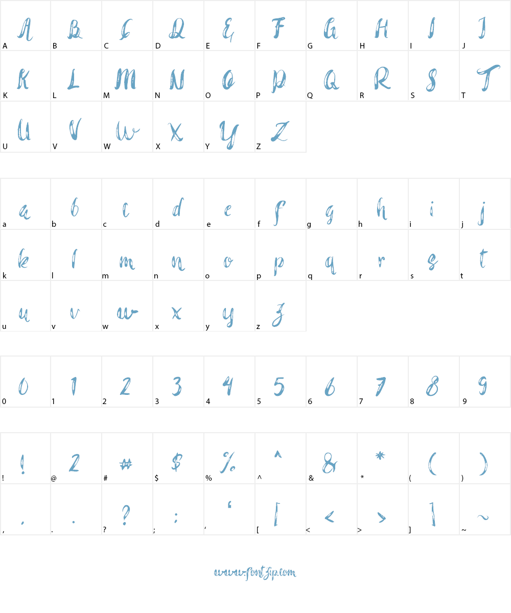 Rohman Grunge Font Character